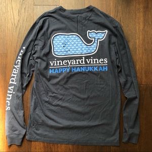 Vineyard Vines “Happy Hanukkah” long sleeve tee